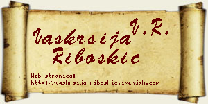 Vaskrsija Riboškić vizit kartica